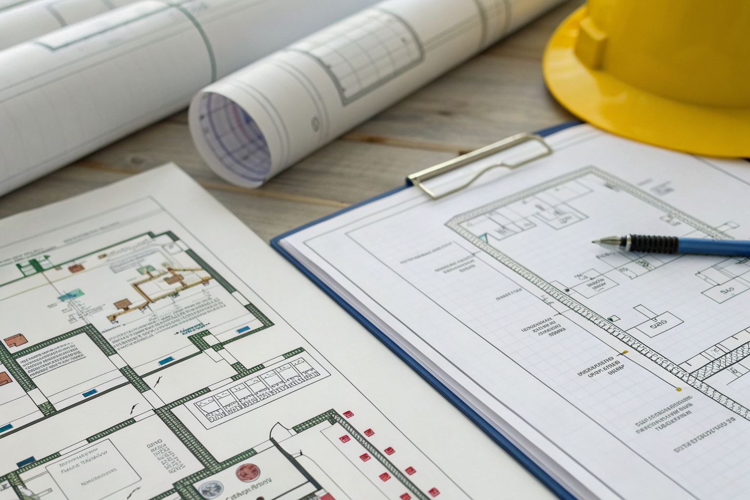 Close-up of SPCC facility diagrams and certification documents.