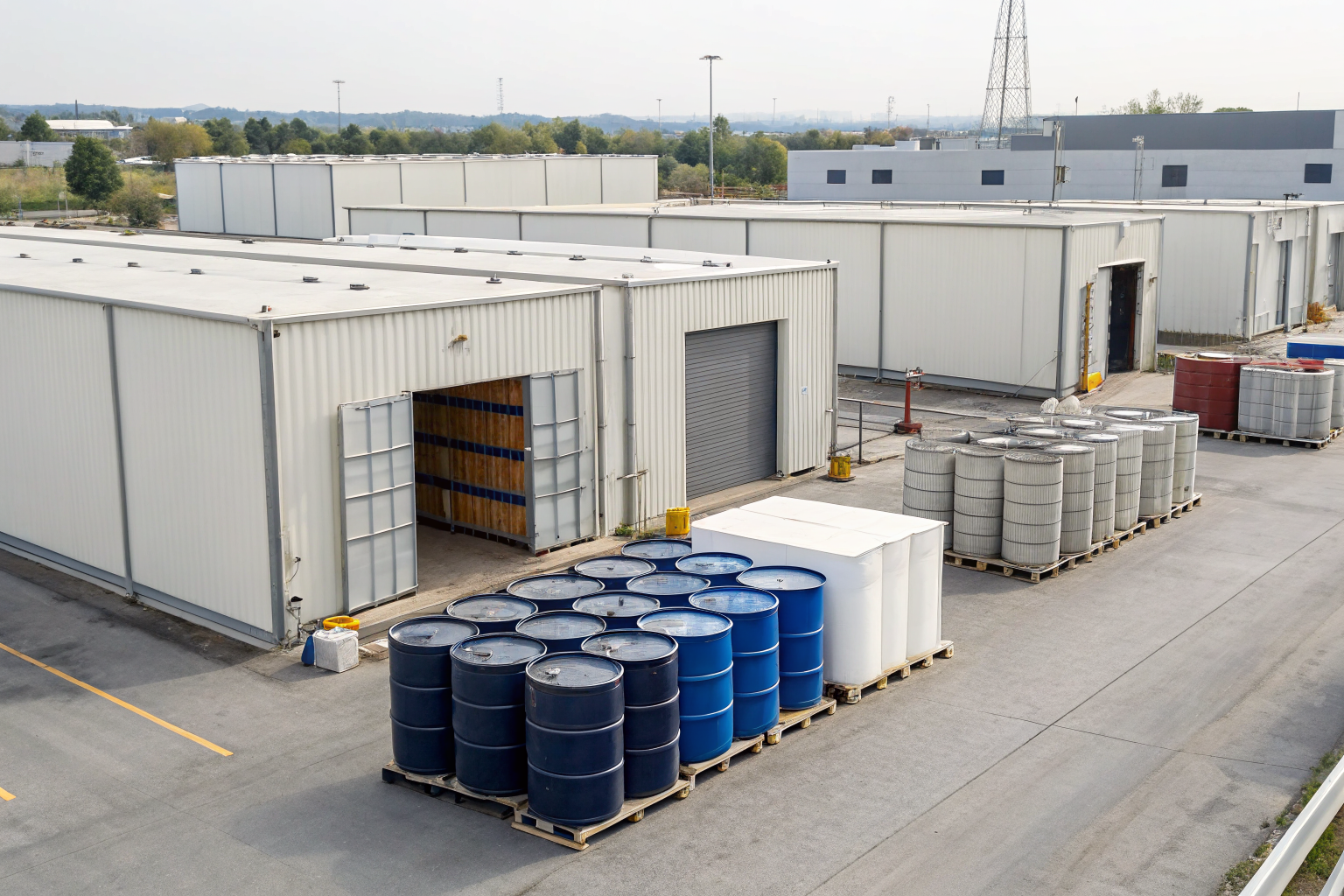 Facility with multiple storage units for EPA containment.