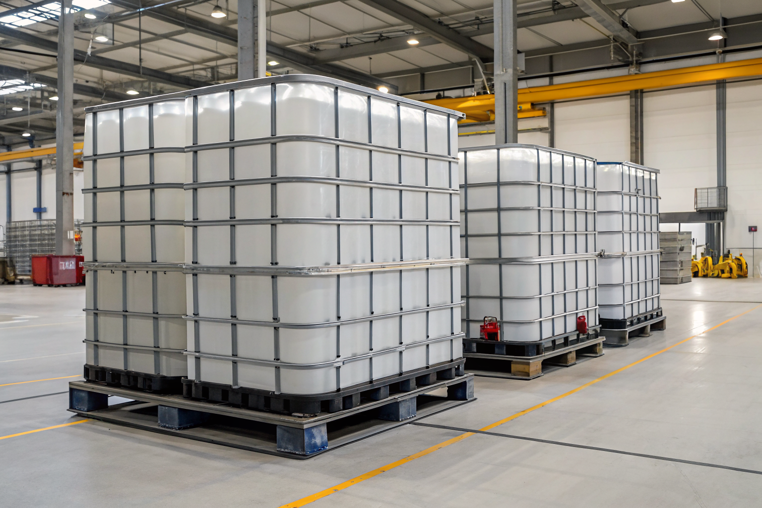 Expandable IBC system in an industrial setting with added units.