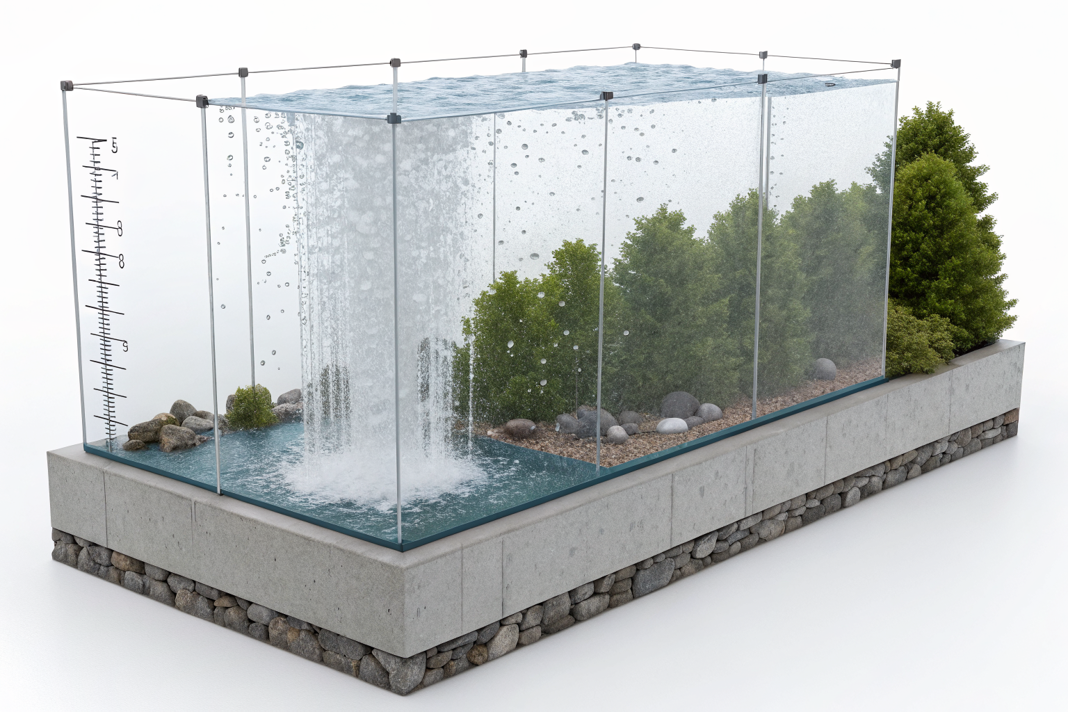 Diagram of precipitation volume formula calculation.