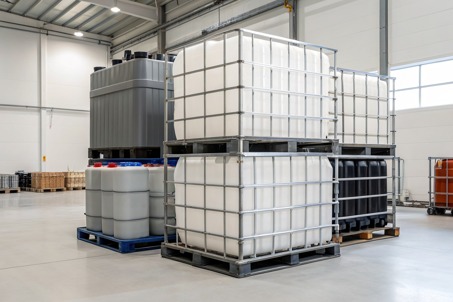 IBC hard top system showing cost-effective storage solution.