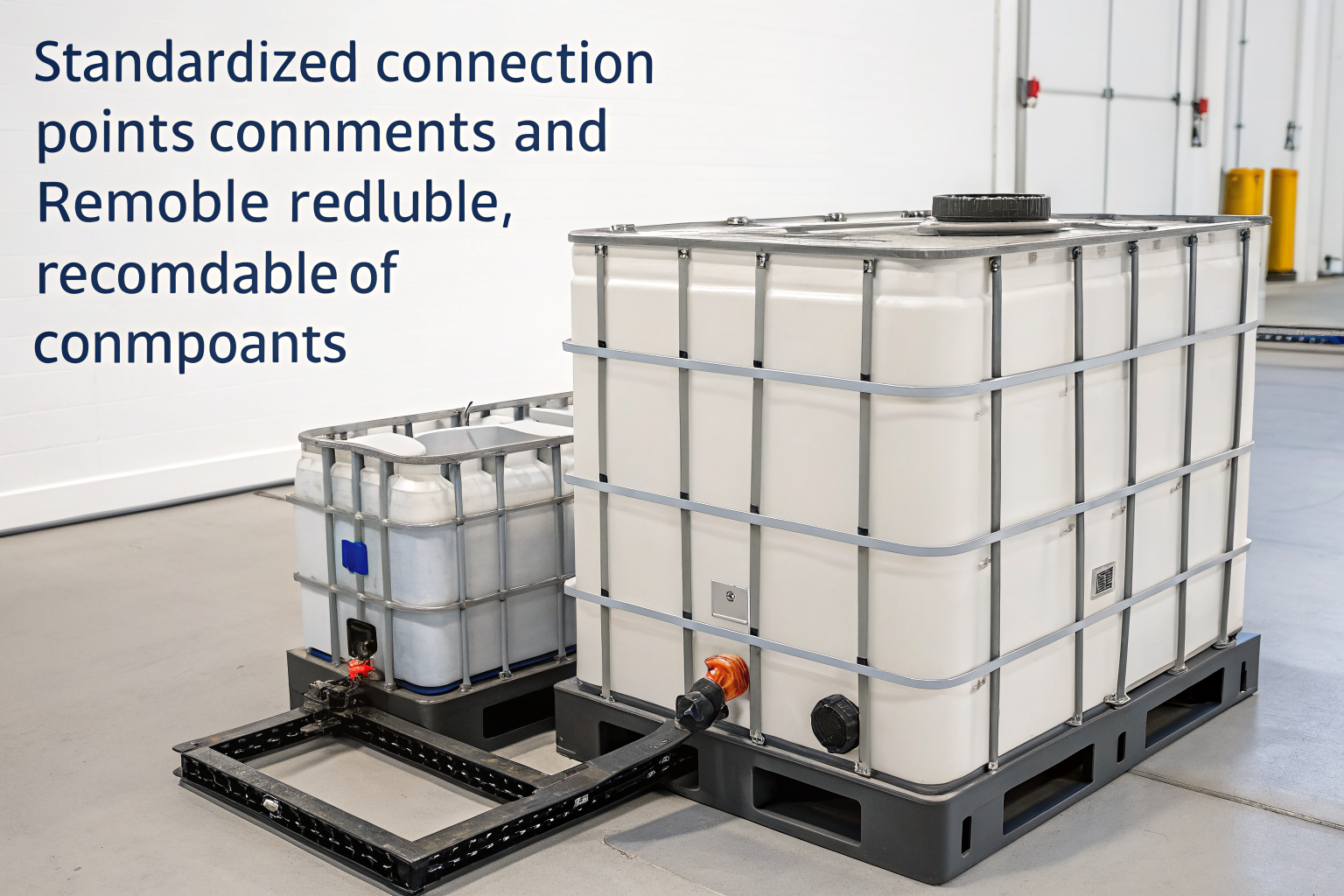 Modular IBC system with connection points and removable components.